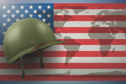 American Flag and Helmet-copyrighted image