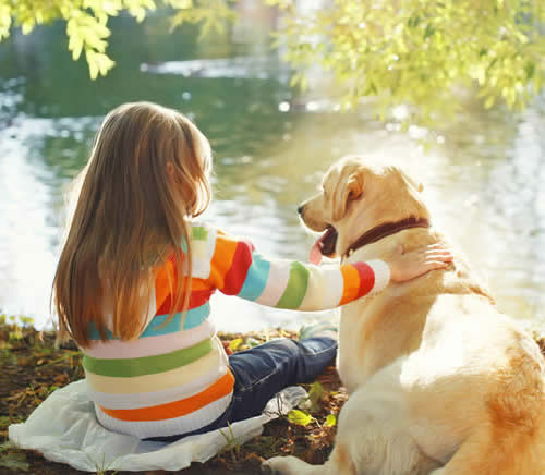 Girl and Yellow Lab-copyright rohappy/Fotolia.com