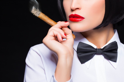 Woman with Cigar-copyrighted image