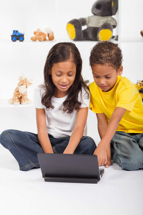 Fun & Games-Children Visiting Fun Web Sites-copyrighted image-Fotolia.com