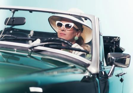 Woman Driving 1960s-copyrighted image