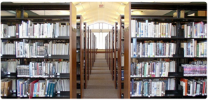 Library shelves